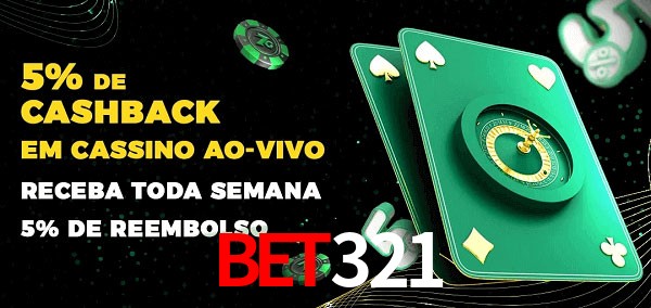 Promoções do cassino ao Vivo bet321